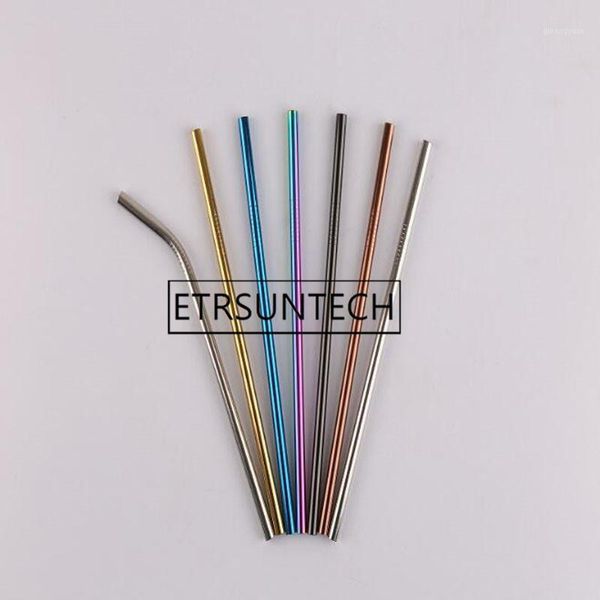 

200pcs drinking straw reusable diameter 8mm juice straws stainless steel straw straight bent party supplies 215mmx8mm1