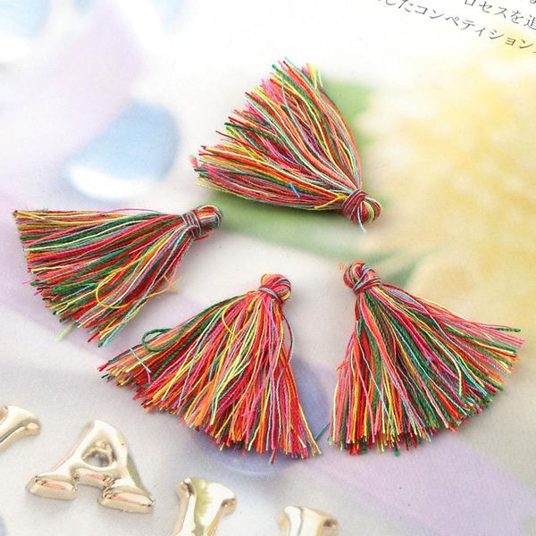 

30 3cm colorful random cotton tassel charms tassels earring silk satin for earring jewelry making diy craft materials h wmtjte