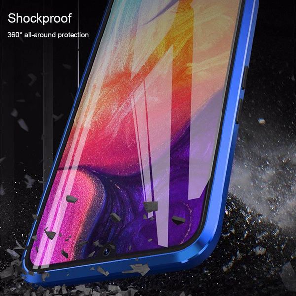 

magnetic case for samsung galaxy a40 a70 case shockproof bumper double side tempered glass metal cover for samsung a 40 70 h jllkxz