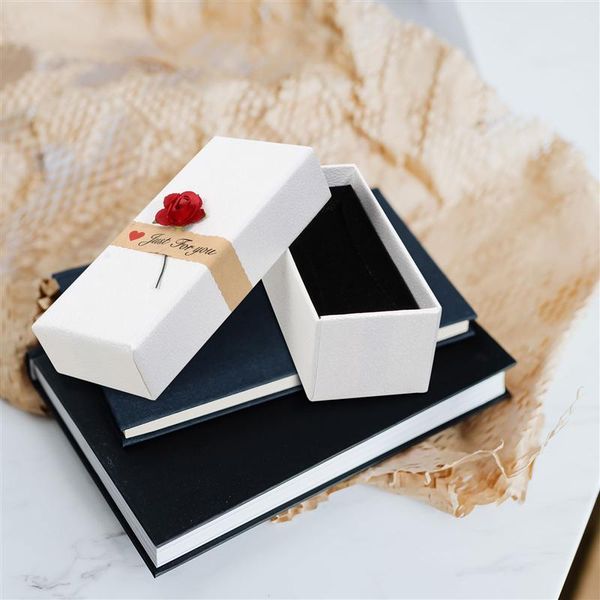 

6pcs creative flower gift box rose design jewelry case delicate paper case
