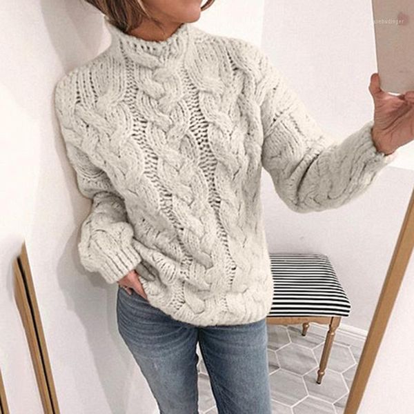 

new autumn winter women knitted sweaters windproof warm pullovers turtleneck long sleeve solid color slim female sweater1, White;black