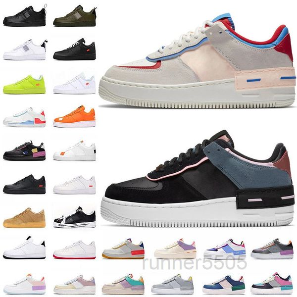 

platform one women mens casual shoes 1 white orange mca university blue forces utility red volt shadow trainers sneakers sdf5