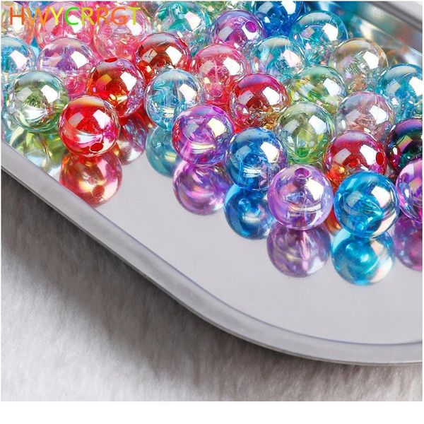 

50pcs/lot 8mm shiny ab round loose acrylic spacer beads charms diy jewelry makeing produc qyljhc, Crystal