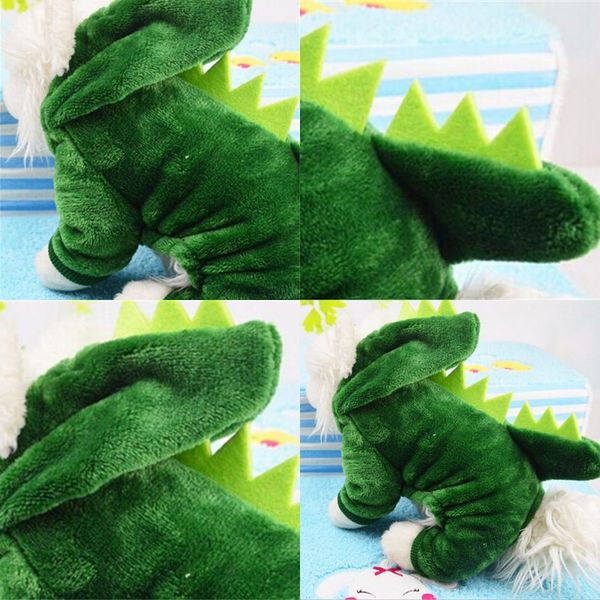 

dinosaur pets clothes thickening keep warm four legs dog clothing fashion with green color 8 5gg j1