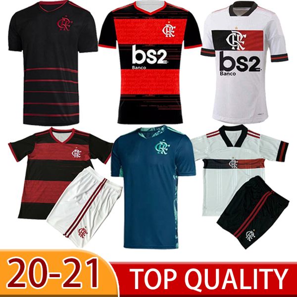 

new men+kids kit 20 21 flamengo soccer jersey flamenco diego guerrero e .ribeiro mancuello h.dourado vinicius, Black;yellow