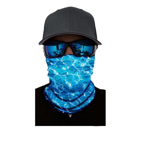 

гофрированная печать серии ocean rearuzhated magic scarf открытый рыбалка на открытом воздухе кемпинг sunscreen headgear бесшовные головной