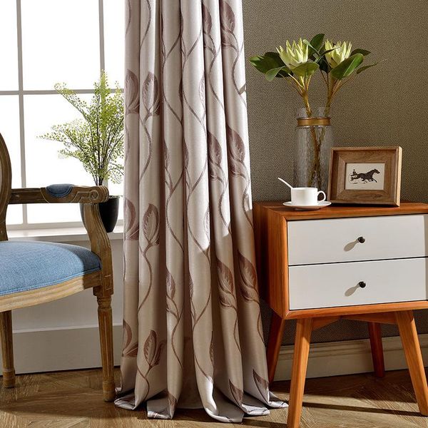 

simple modern cationic jacquard shading curtains for living dining room bedroom