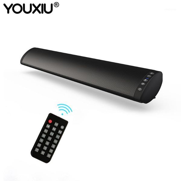 

yx-bs41 bluetooth soundbar 20w wireless speakers support fm radio hifi 3d stereo column subwoofers surround with remote control1