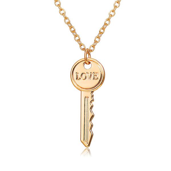 

fashion lock&key pendant couple necklaces for women men lover friendship promise necklace padlock jewelry valentines day gift, Silver