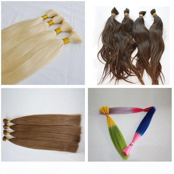 

only for extensions 300g cuticle intact human hair bulk real pure color european hair for keratin hair, Black