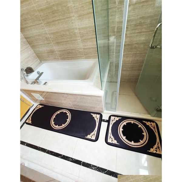 

wild durable mats bathroom kitchen two-piece set carpets indoor non-slip absorb water mute balcony bath qylpar garden2010