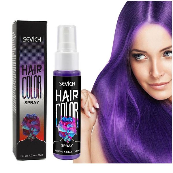 

5 colors sevich cosplay portable quick party hair spray instant hair color styling tool dry hair color glitter disposab wmtlag