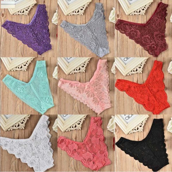 

multi colors low waist lace panties floral soft female underwear breathable women briefs underwear in stock, Black;pink