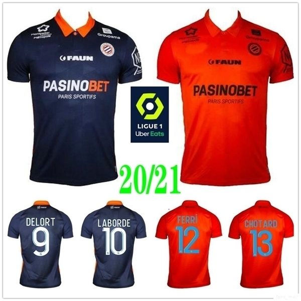 

2020 new montpellier soccer jerseys herault skhiri savanier lecomte laborde delort crd mollet custom 20 21 home away football shirts, Black;yellow