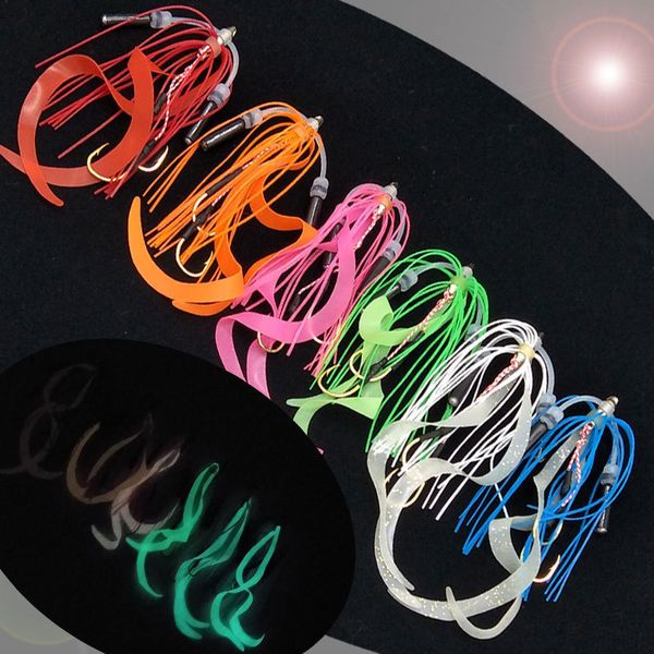 

baits lures 50pcs silicone skirt jig replacement twin hook slider rig spare s assist trailer lure ocs mimicking set size #13 221111