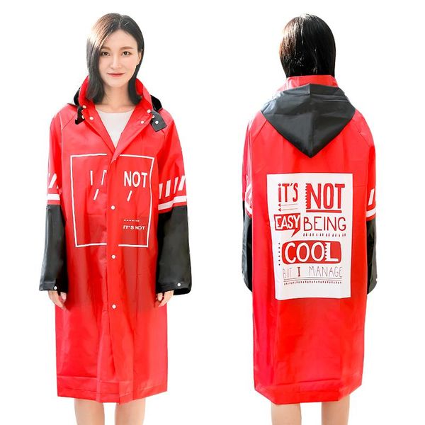 

raincoats raincoat women red long rain poncho outdoor hiking waterproof coat couple thicken plastic suit impermeable gift