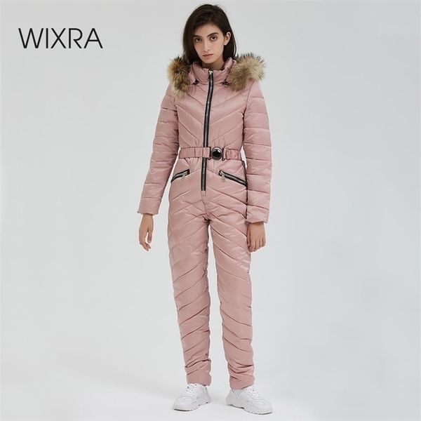 

wixra one piece ski jumpsuit breathable snowboard jacket skiing pant sets bodysuits outdoor snow suits women winter clothing y200401, Black;white