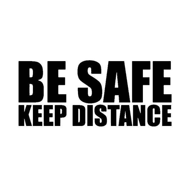 

16.2cm*7cm fashion be safe keep distance vinyl decoration car sticker decal black silver accessories c15-1339