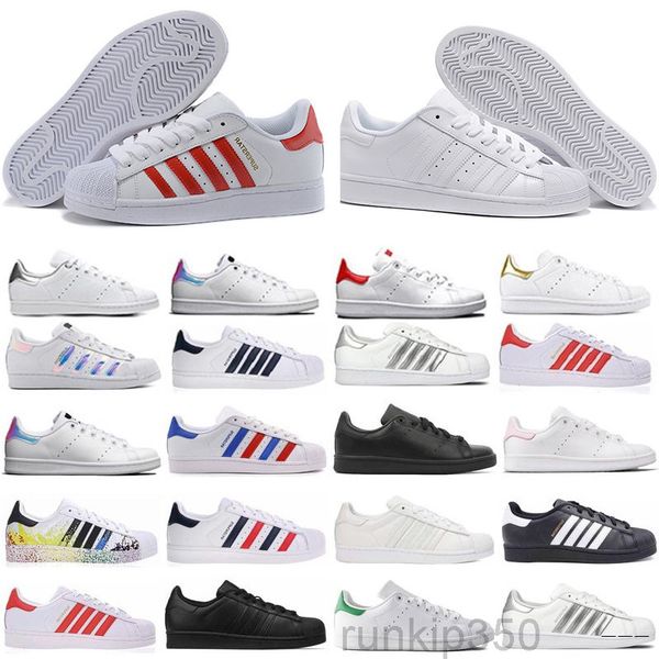 

most popular superstar original white hologram iridescent junior gold superstars originals super star women men casual shoes 36-45 nxx1