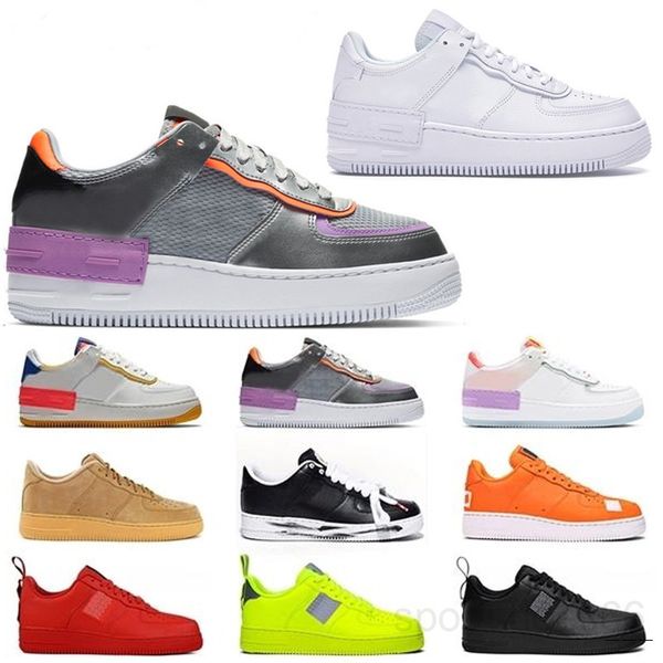 

2020 new white x 1 low mca university blue mens casual shoes sports fashion designer sneakers air one des chaussures shoes new 36-45 ju3k, Black