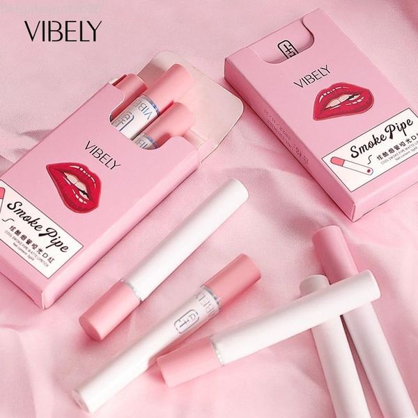 

vibely 4 colors matte cigarette lipstick makeup lipstick set waterproof nude lipstick make up get christmas gift