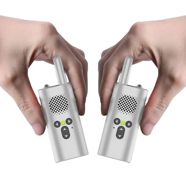 

2 шт. mini walkie talkie xiao mi uhf micro walkie-talkie подарок портативные подарочные игрушки мальчики детей usb аккумуляторная батарея ра