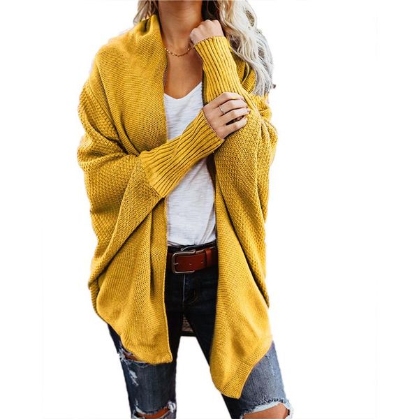 

oversized sweater cardigan autumn coat female clothes batwing sleeve long outerwear women winter big size jacket, White