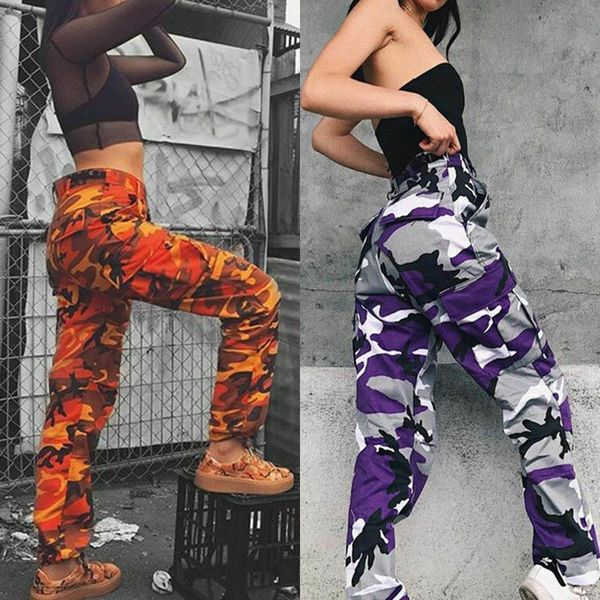 

fashion women sports camo cargo long pants harem pants outdoor camouflage trousers causal trousers streetwear drop shipping, Black;white