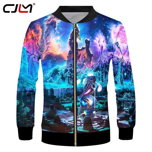 

men's jackets fashion sublimation 3d custom jacket streetwear colorful starry sky made in china factory drop-ship clothing, Black;brown