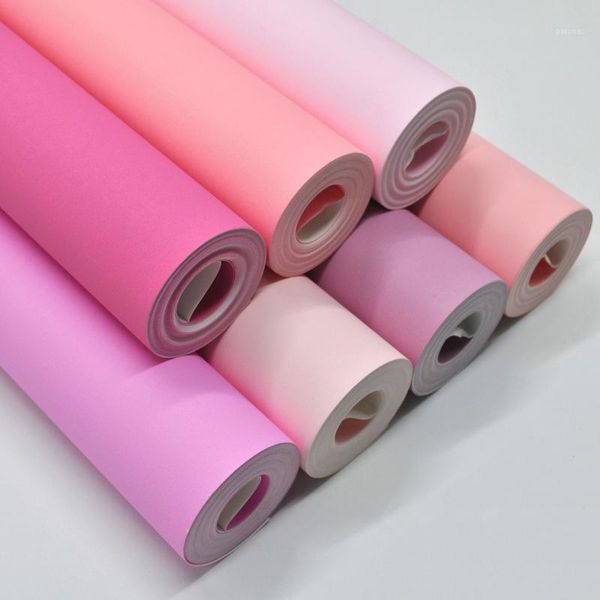 

nordic plain solid color pink wall papers home decor ins purple wallpaper roll for girls bed room walls papier peint1