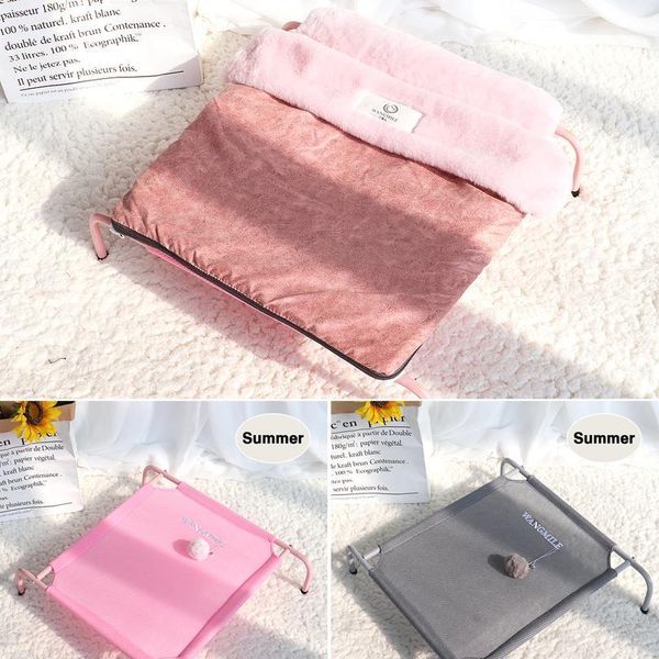 

warm pet hammock cat bed house indoor cat house mat summer winter pet kitten lounger removable cats sleeping mats beds bbyjri