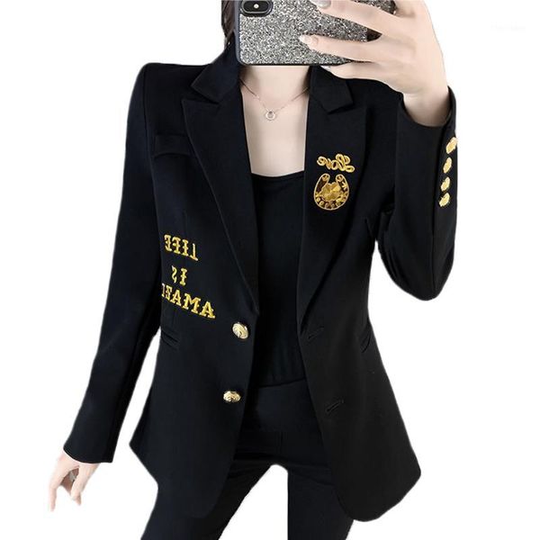 

women's suits & blazers british style casual fashion black spring and autumn slim suit women blazer1, White;black