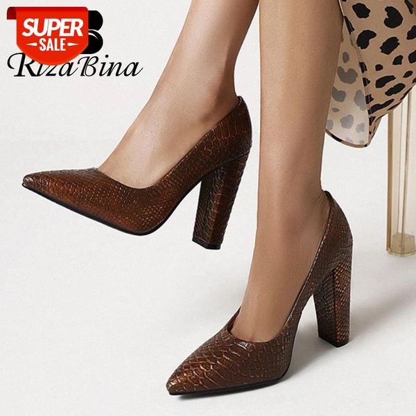 

rizabina plus size 34-43 women pumps pointed toe thick high heel shoes woman new fashion 2021 lady party office footwear #sq2r