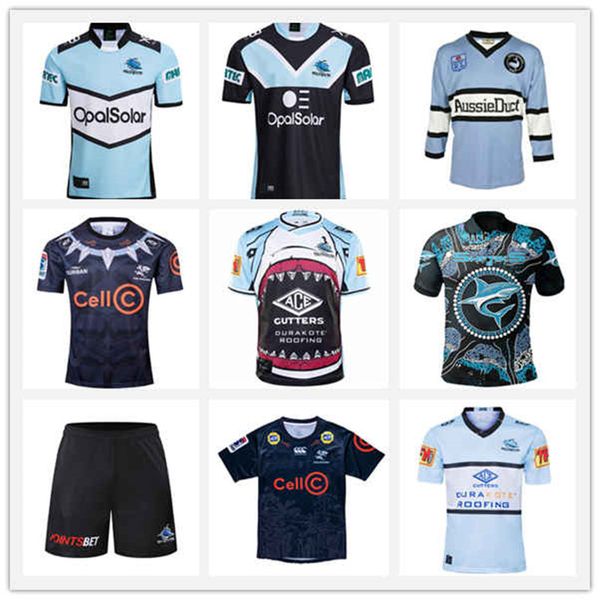 

2020 cronulla-sutherland sharks rugby jersey 19 20 21 indigenous jersey mens rugby league jerseys australia shark maillot de rugby, Black;gray