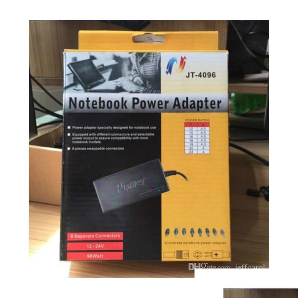 

universal 96w lapnotebook 15v-24v ac charger power adapter with 8 connectors with retail b jllfjw xjfshop