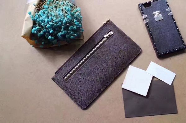 

мода женщины новый известный бренд натуральные кожаные кошельки монеты роскошные держатели карты кошелек сумка с коробкой m60508