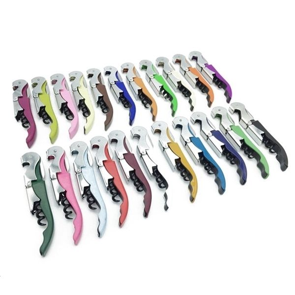 

professional folded wine bottle cap opener corkscrew stainless steel metal with plastic handle ing