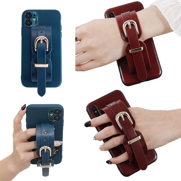 

2 in 1 hone cases holder adjustable wristband phone cover protector cover case phone kickstand for 7/8plus xr xs max 11 12pro