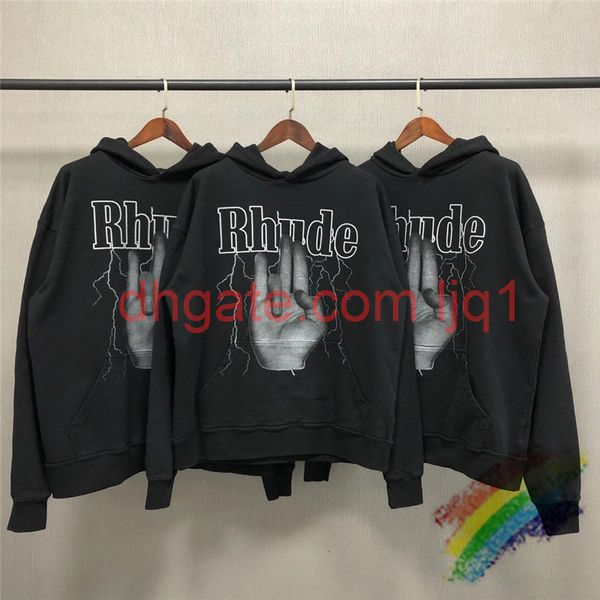 

2020fwss hoodie hooded men women 1 vintage print shocker pullovers, Black