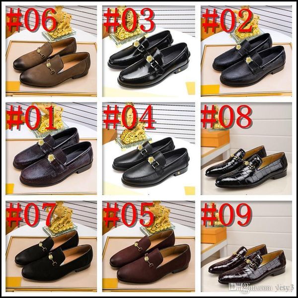 

q4 coiffeur classic shoes men italian shoes for men 19ss luxury brown dress brand loafers men formal shoes big size italian dress 33, Black
