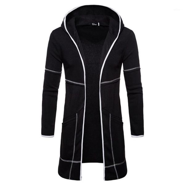 

2020 new men's jacket hooded sportswear fashion men's hooded windbreaker jacket cardigan1, Black