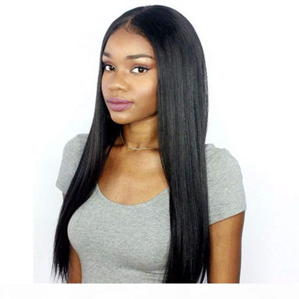 

360 lace frontal wigs straight pre plucked lace front wigs for black women glueless peruvian full lace human hair wigs with baby hair, Black;brown