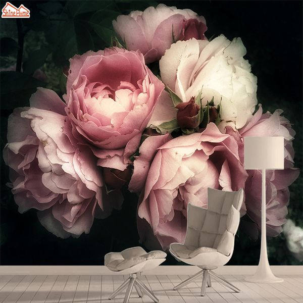 Природа Роза 3D фото Обои Росписи Обои для гостиной Обои Бумажные бумаги Домашнее декор Пель и Палочка Фоновая Фреска 201009
