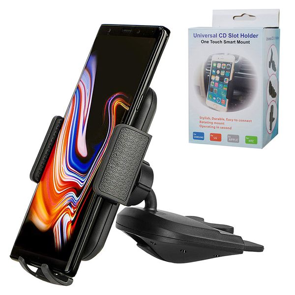 Suporte de montagem de telefone para carro com slot de CD com aderência forte para iPhone 15 Pro Max 14 13 Pro Samsung Galaxy S22 S21