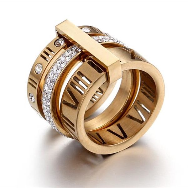 

trend fashion couples rings titanium stainless steel valentine's ring mix wholesale zirconia rings, Golden;silver