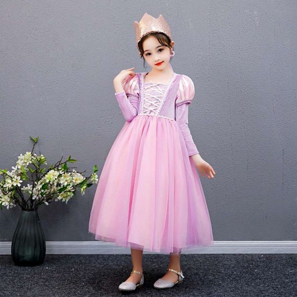 

2020 princs girls' children's drs mh sophia show long skirt, Red;yellow