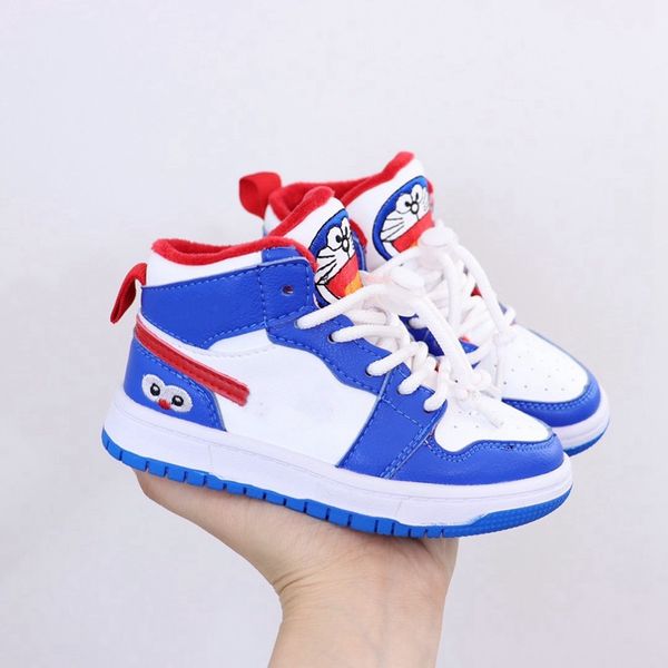 

2020 kids shoes for boy girls fashion leather sneakers black white velvet thick-soled flat height increasing kids casual shoes, Black;red