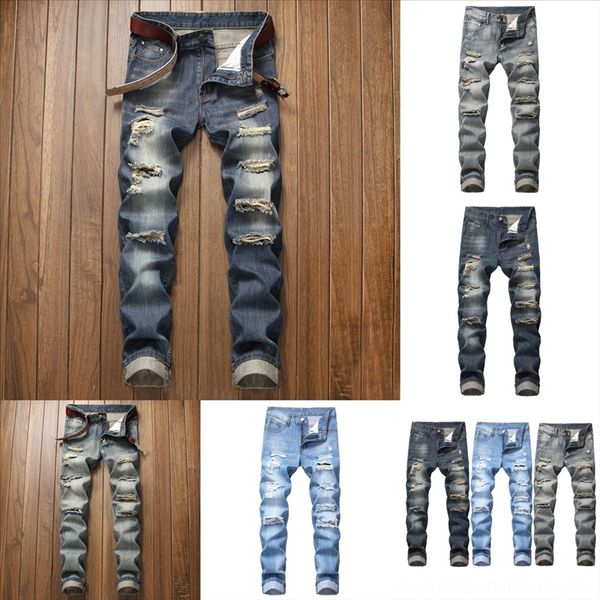 

bcumj mens soft jeans true man denim jeans fashion italy men zipper jeans for slim washed s decorated hole urban, Black