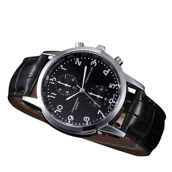 

charm bracelets sport watch leather stainless steel dial quartz wrist 128, Golden;silver