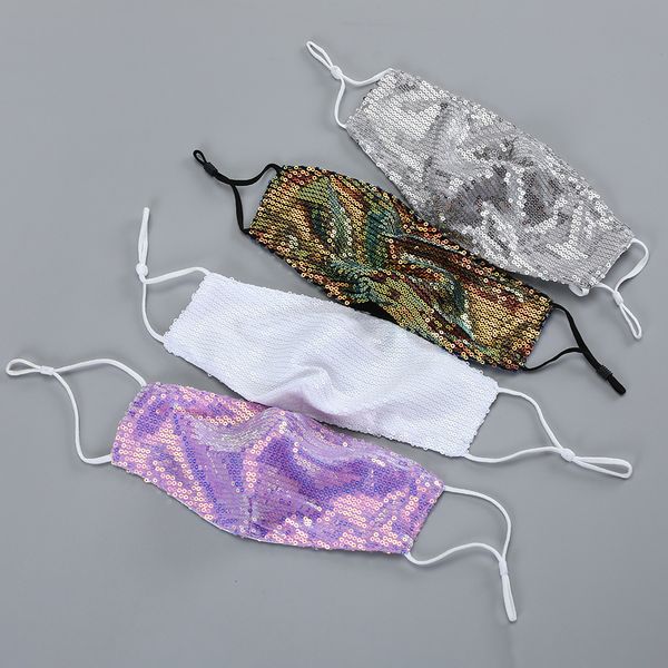 

shield fashion pm2.5 bling mask washable multicolor sequins shiny face cover mount masks anti-duscnqcte